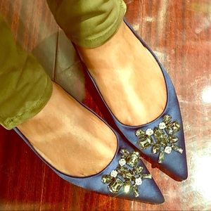 POINTY TOE DRESS FLATS ••BEAUTIFUL SHOE•• SATIN